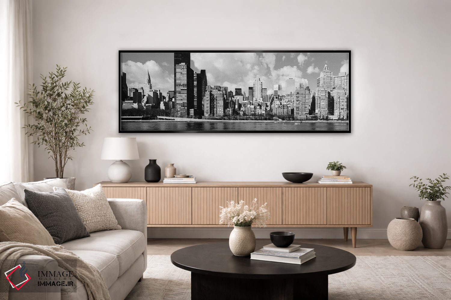 تابلو دکوراتیو East River, Manhattan, New York City, USA II,آسمان خراش… اثر پانورامیک ایمجز - D5B