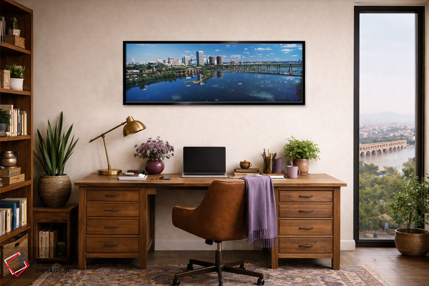 تابلو دکوراتیو Richmond, Virginia, USA,آسمان خراش ها در یک شهر، ریچمون… اثر پانورامیک ایمجز - D2B