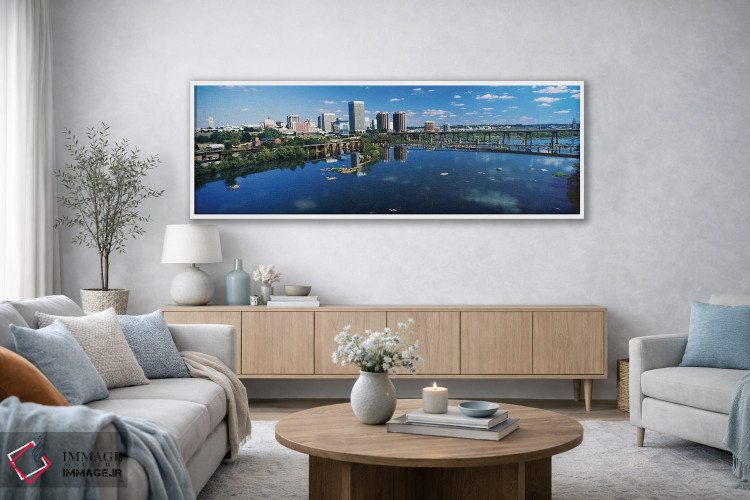 تابلو دکوراتیو Richmond, Virginia, USA,آسمان خراش ها در یک شهر، ریچمون… اثر پانورامیک ایمجز - D3W