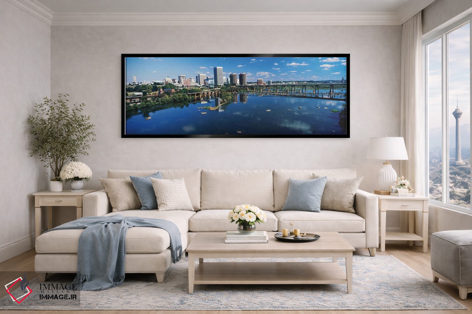 تابلو دکوراتیو Richmond, Virginia, USA,آسمان خراش ها در یک شهر، ریچمون… اثر پانورامیک ایمجز - D5B