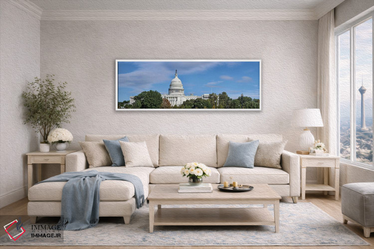 تابلو دکوراتیو Washington D.C., USA II" - "نمای خیابانی ساختمان کنگره… اثر پانورامیک ایمجز - D5W