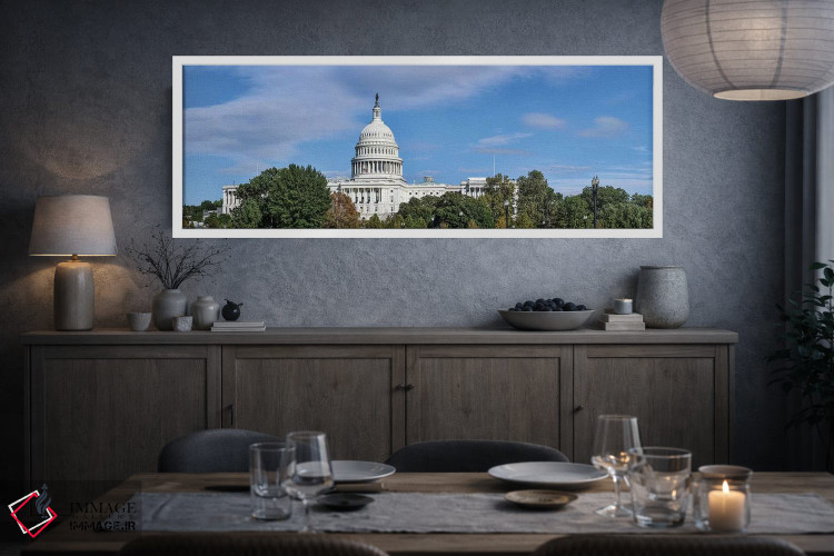 تابلو دکوراتیو Washington D.C., USA II" - "نمای خیابانی ساختمان کنگره… اثر پانورامیک ایمجز - D3W