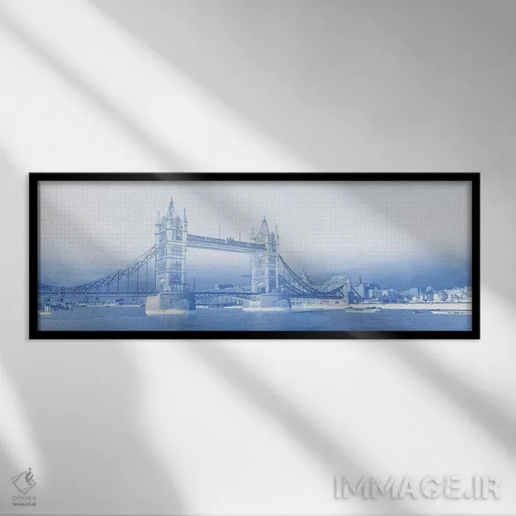 تابلو دکوراتیو London, England" - "پل برج، رودخانه تیمز، لندن، انگلستا… اثر پانورامیک ایمجز - نمای قابدار مشکی