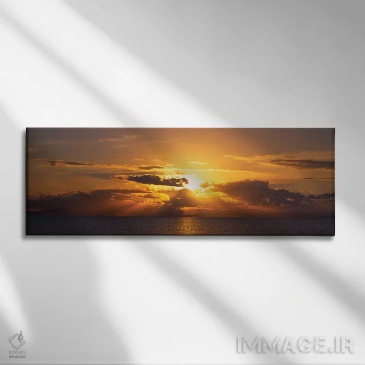 تابلو دکوراتیو Vieques, Puerto Rico" - "غروب آفتاب بر فراز اقیانوس اطل… اثر پانورامیک ایمجز - نمای روبهرو روی دیوار