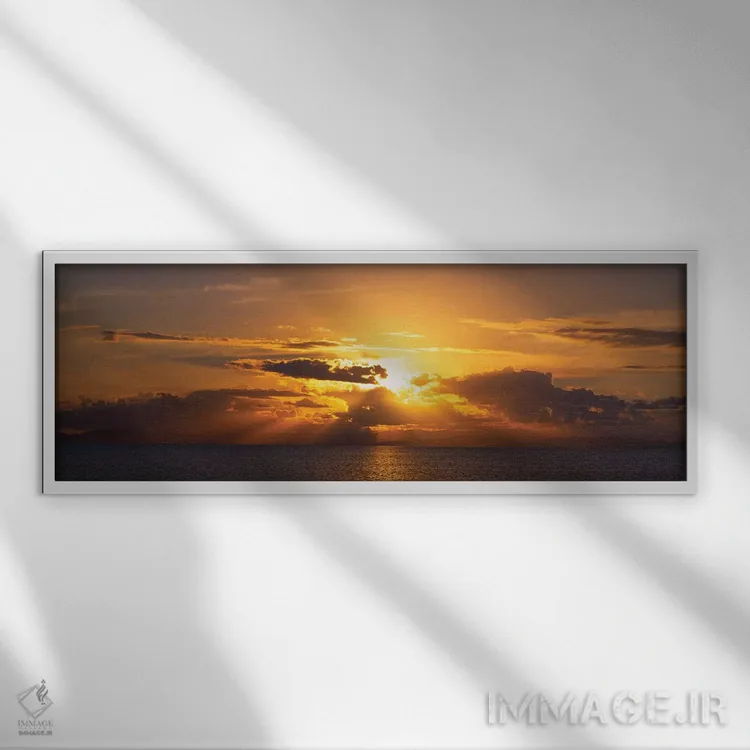 تابلو دکوراتیو Vieques, Puerto Rico" - "غروب آفتاب بر فراز اقیانوس اطل… اثر پانورامیک ایمجز - نمای قابدار سفید