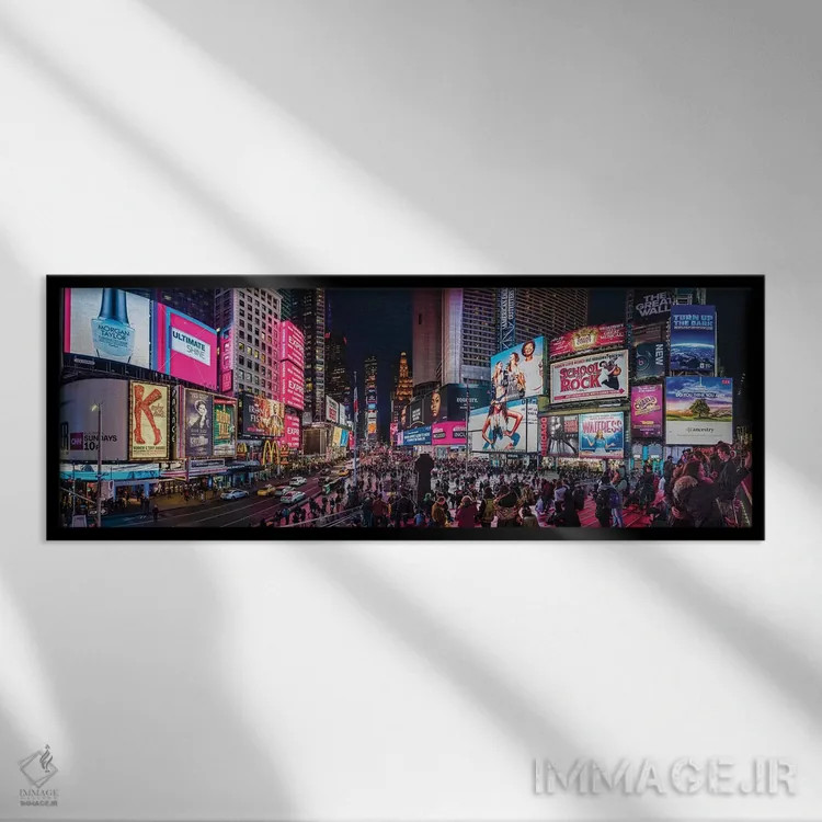 تابلو دکوراتیو Manhattan, New York City, New York State, USA" - "تایمز… اثر پانورامیک ایمجز - نمای قابدار مشکی
