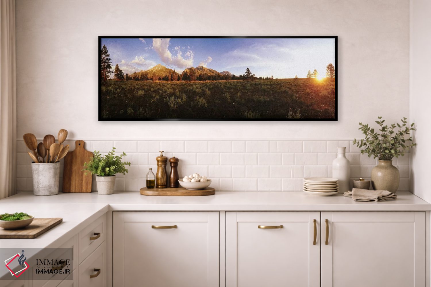 تابلو دکوراتیو Grand Teton National Park, Wyoming, USA" - "طلوع آفتاب… اثر پانورامیک ایمجز - D3B