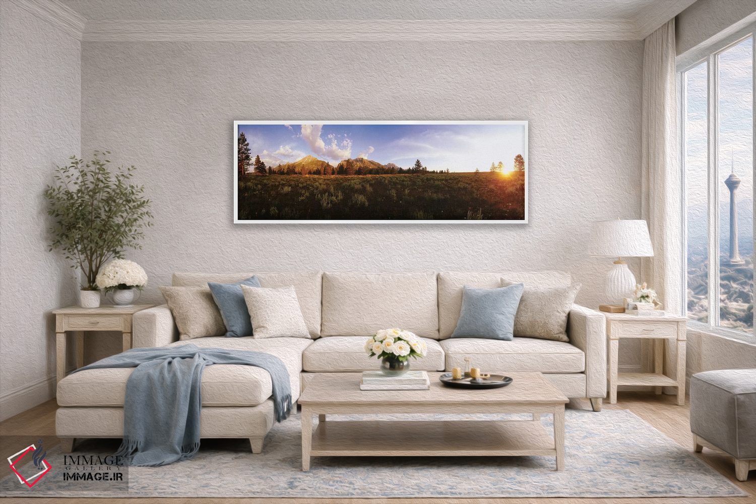 تابلو دکوراتیو Grand Teton National Park, Wyoming, USA" - "طلوع آفتاب… اثر پانورامیک ایمجز - D5W