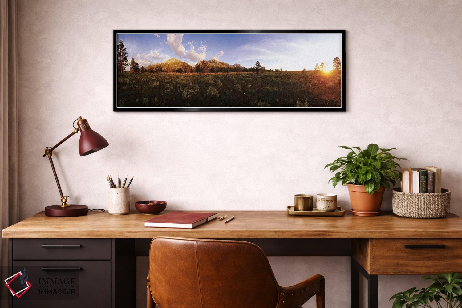 تابلو دکوراتیو Grand Teton National Park, Wyoming, USA" - "طلوع آفتاب… اثر پانورامیک ایمجز - D4B