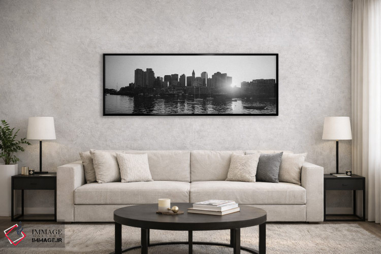 تابلو دکوراتیو Boston, Massachusetts, USA " - "غروب آفتاب بر فراز آسما… اثر پانورامیک ایمجز - D6B