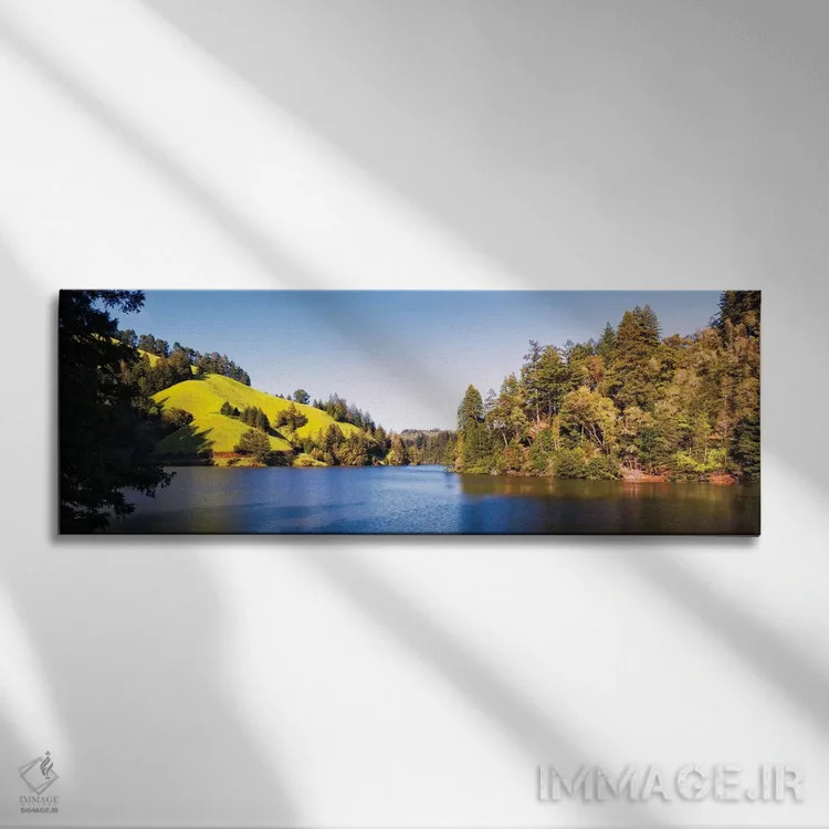 تابلو دکوراتیو Lake Lagunitas, Marin County, California, USA" - "درختا… اثر پانورامیک ایمجز - نمای روبهرو روی دیوار