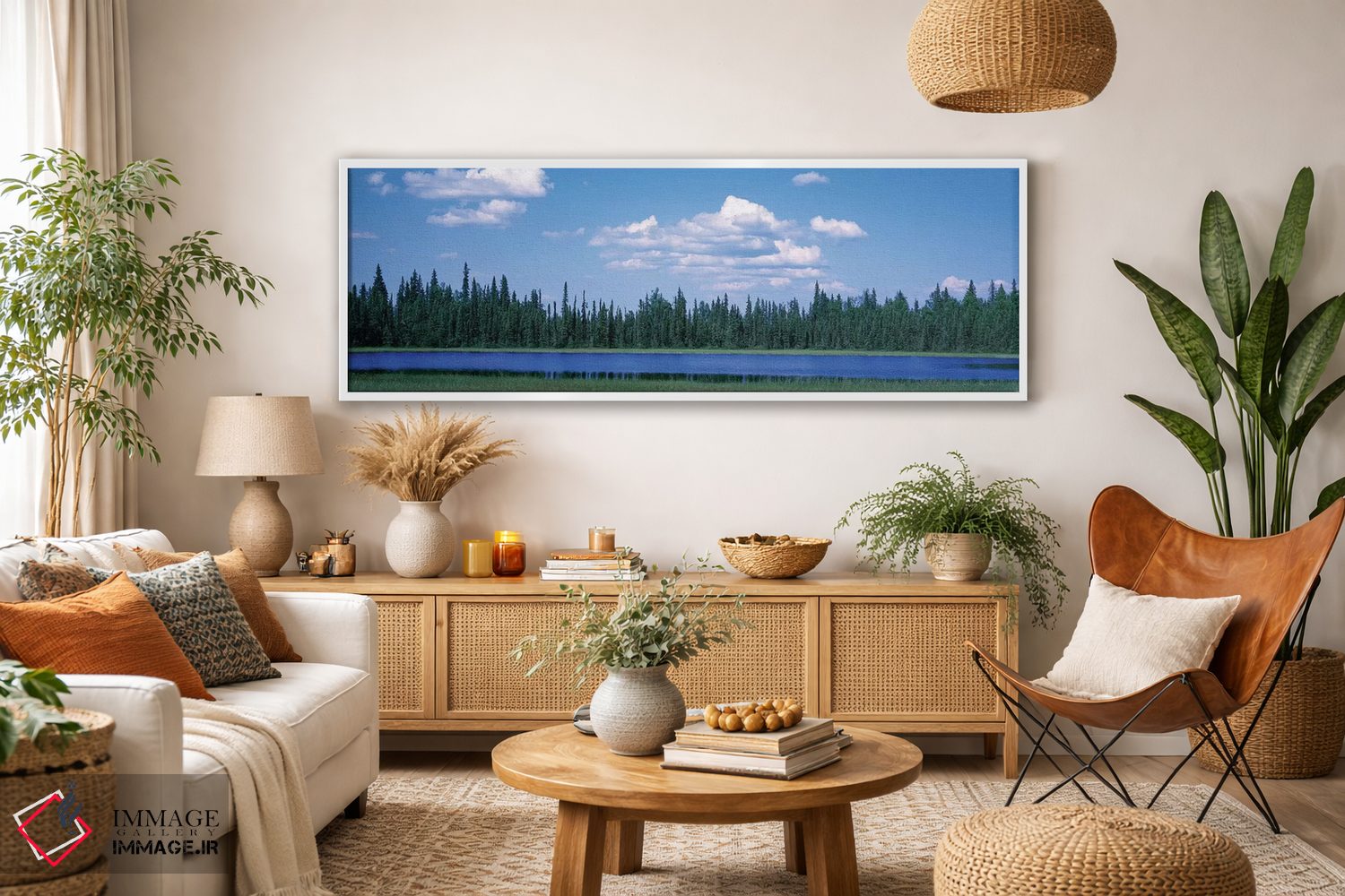 تابلو دکوراتیو Alaska, USA" - "درختان در کنار دریاچه، آلاسکا، ایالات م… اثر پانورامیک ایمجز - D2W
