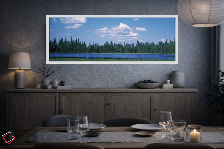 تابلو دکوراتیو Alaska, USA" - "درختان در کنار دریاچه، آلاسکا، ایالات م… اثر پانورامیک ایمجز - D3W
