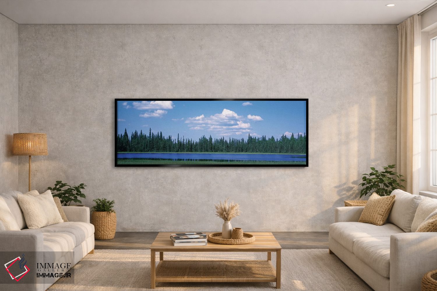 تابلو دکوراتیو Alaska, USA" - "درختان در کنار دریاچه، آلاسکا، ایالات م… اثر پانورامیک ایمجز - D4B