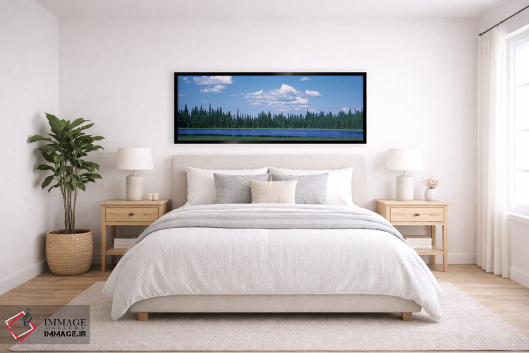 تابلو دکوراتیو Alaska, USA" - "درختان در کنار دریاچه، آلاسکا، ایالات م… اثر پانورامیک ایمجز - D6B