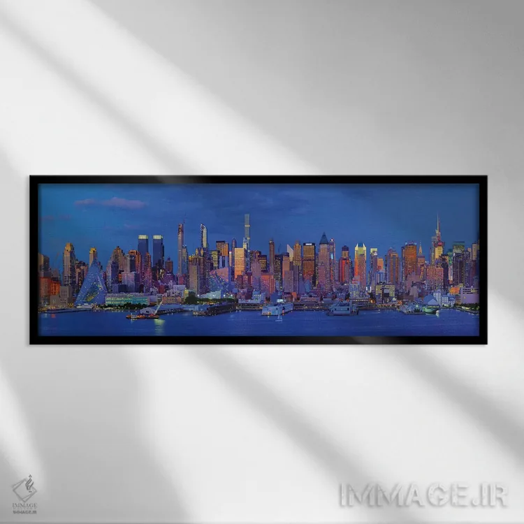 تابلو دکوراتیو New York City, New York State, USA I" - "نمایی از افق م… اثر پانورامیک ایمجز - نمای قابدار مشکی