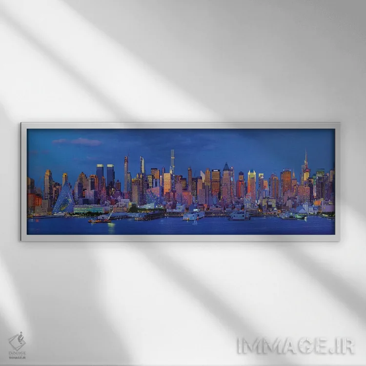 تابلو دکوراتیو New York City, New York State, USA I" - "نمایی از افق م… اثر پانورامیک ایمجز - نمای قابدار سفید