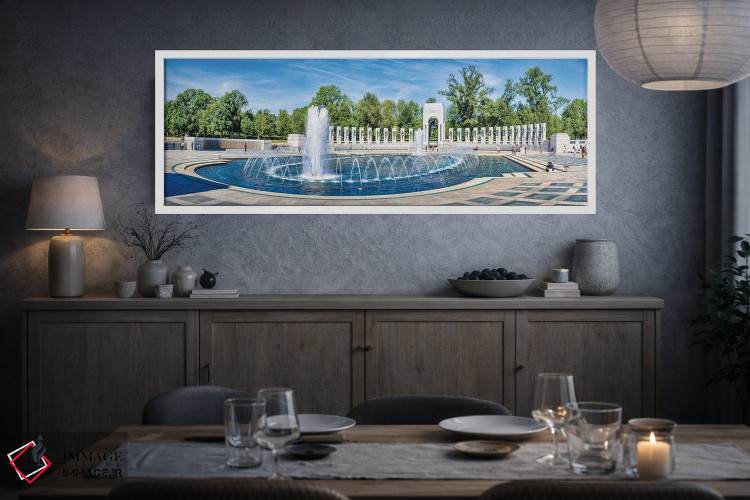 تابلو دکوراتیو Washington D.C., USA" - "نمایی از فواره در یادبود ملی ج… اثر پانورامیک ایمجز - D3W