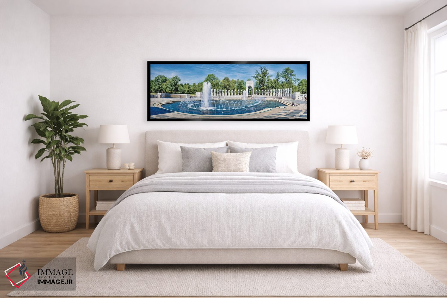 تابلو دکوراتیو Washington D.C., USA" - "نمایی از فواره در یادبود ملی ج… اثر پانورامیک ایمجز - D6B