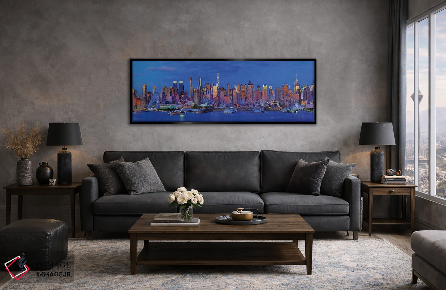 تابلو دکوراتیو New York City, New York State, USA I" - "نمایی از افق م… اثر پانورامیک ایمجز - D4B
