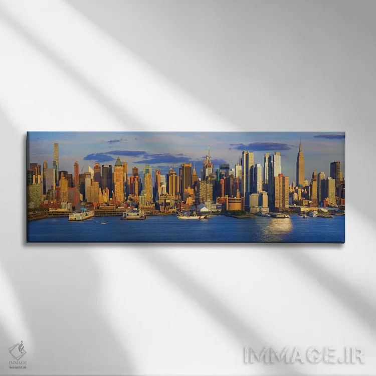 تابلو دکوراتیو New York City, New York State, USA II" - "نمایی از افق… اثر پانورامیک ایمجز - نمای روبهرو روی دیوار