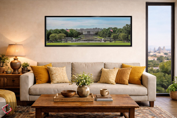 تابلو دکوراتیو Washington D.C., USA" - "نمایی از یادبود لینکلن و یادبو… اثر پانورامیک ایمجز - D6B