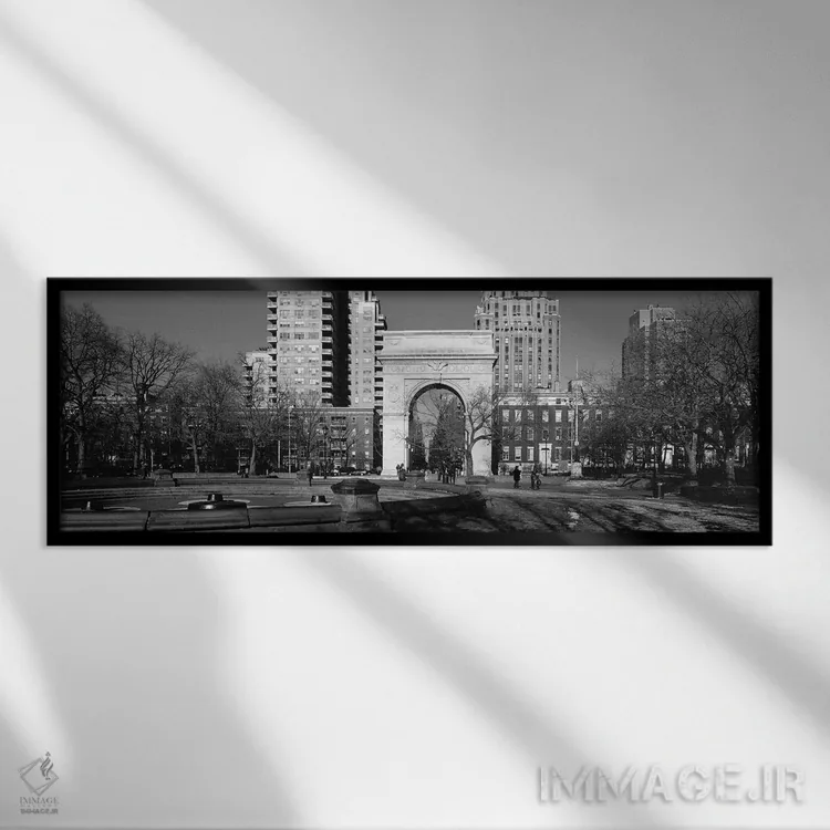 تابلو دکوراتیو Washington Square Park, Manhattan, New York City, USA"… اثر پانورامیک ایمجز - نمای قابدار مشکی