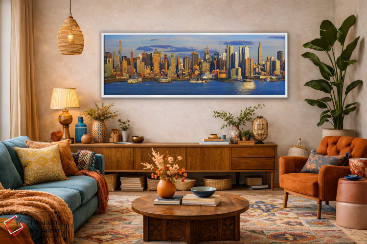 تابلو دکوراتیو New York City, New York State, USA II" - "نمایی از افق… اثر پانورامیک ایمجز - D1W