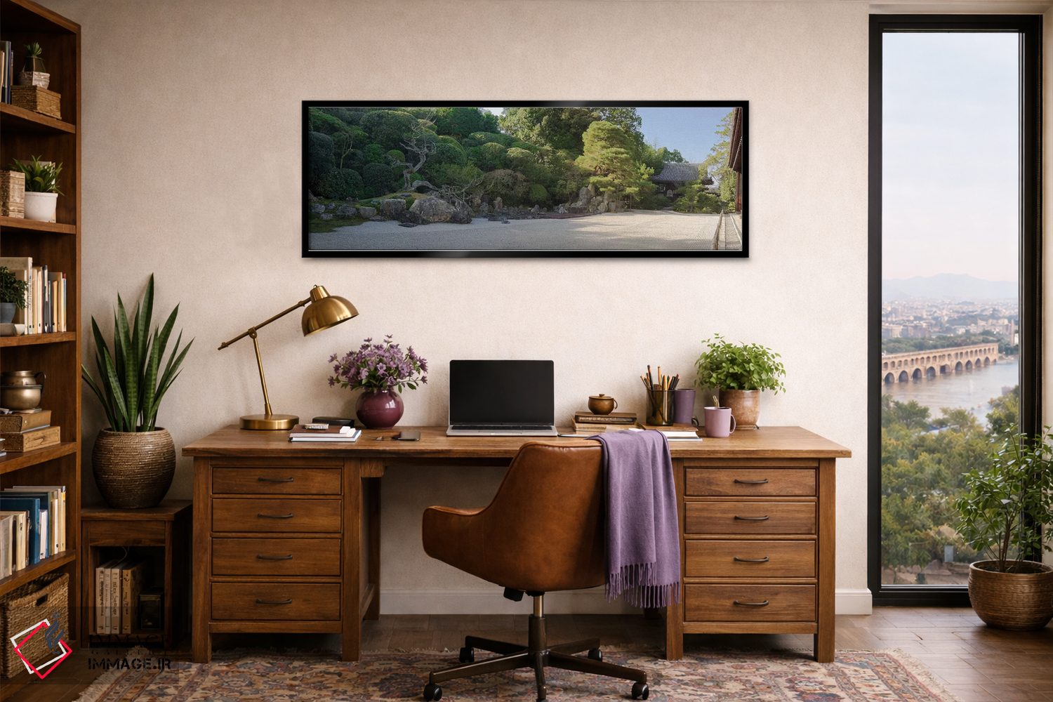 تابلو دکوراتیو "باغ ژن در معبد کنچی-این، استان کیوتو، ژاپن" اثر پانورامیک ایمجز - D2B