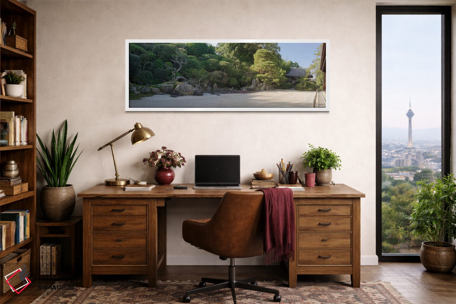 تابلو دکوراتیو "باغ ژن در معبد کنچی-این، استان کیوتو، ژاپن" اثر پانورامیک ایمجز - D1W