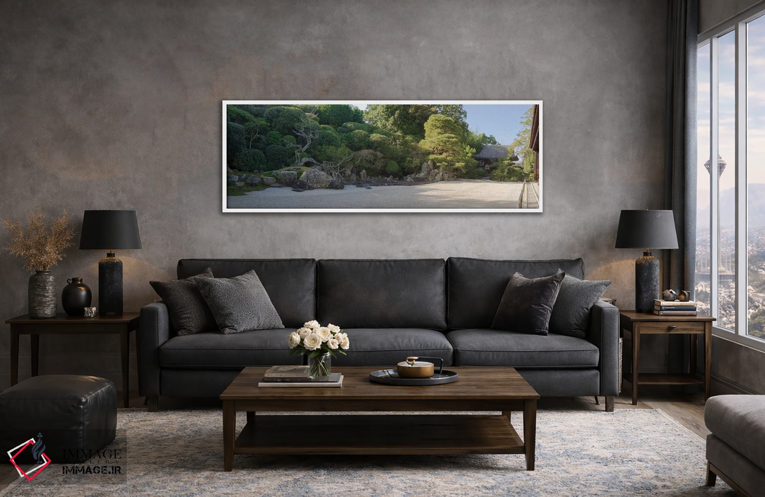 تابلو دکوراتیو "باغ ژن در معبد کنچی-این، استان کیوتو، ژاپن" اثر پانورامیک ایمجز - D4W