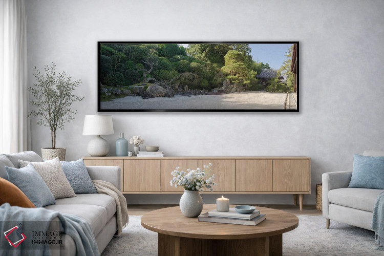 تابلو دکوراتیو "باغ ژن در معبد کنچی-این، استان کیوتو، ژاپن" اثر پانورامیک ایمجز - D3B