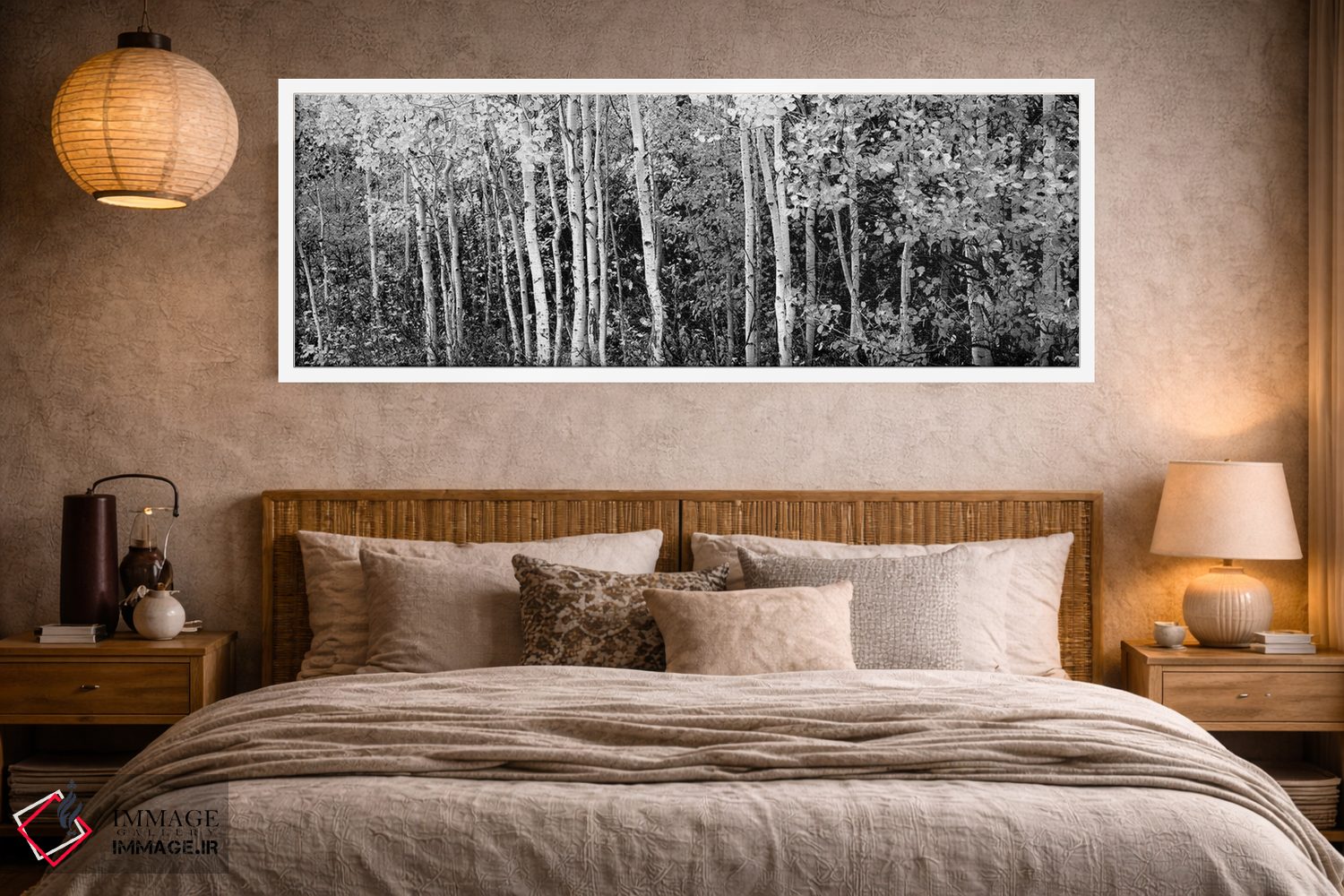 تابلو دکوراتیو "درختان آسپن و هاتورن سیاه در یک جنگل، پارک ملی گرند تی… اثر پانورامیک ایمجز - D4W