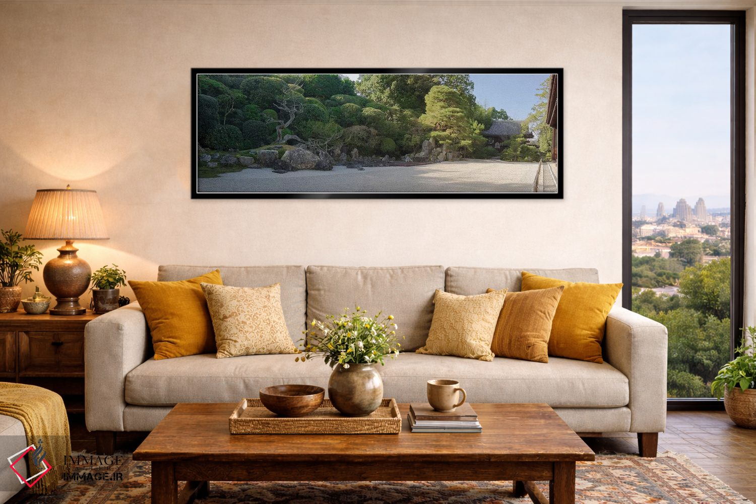 تابلو دکوراتیو "باغ ژن در معبد کنچی-این، استان کیوتو، ژاپن" اثر پانورامیک ایمجز - D6B