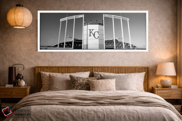 تابلو دکوراتیو "ورزشگاه بیسبال، ورزشگاه کافمن، کانزاس سیتی، میسوری، ای… اثر پانورامیک ایمجز - D4W