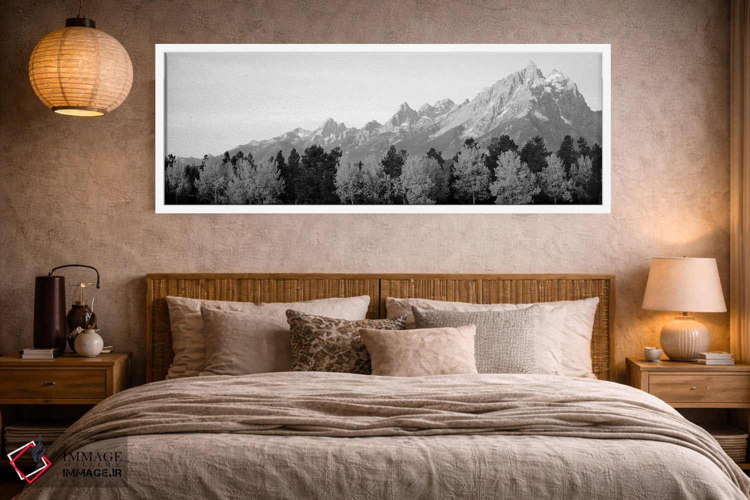 تابلو دکوراتیو "درختان آسپن روی دامنه یک کوه، گرند تیتون، رشته کوه تیت… اثر پانورامیک ایمجز - D4W