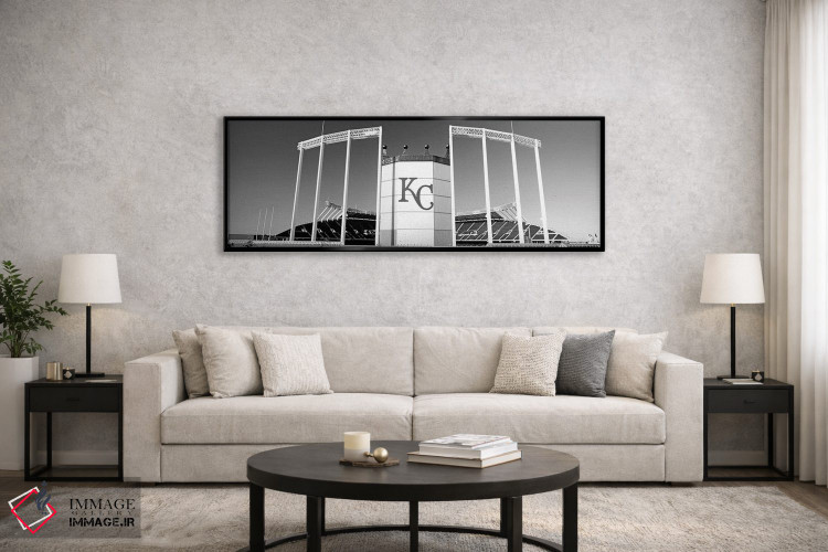 تابلو دکوراتیو "ورزشگاه بیسبال، ورزشگاه کافمن، کانزاس سیتی، میسوری، ای… اثر پانورامیک ایمجز - D6B