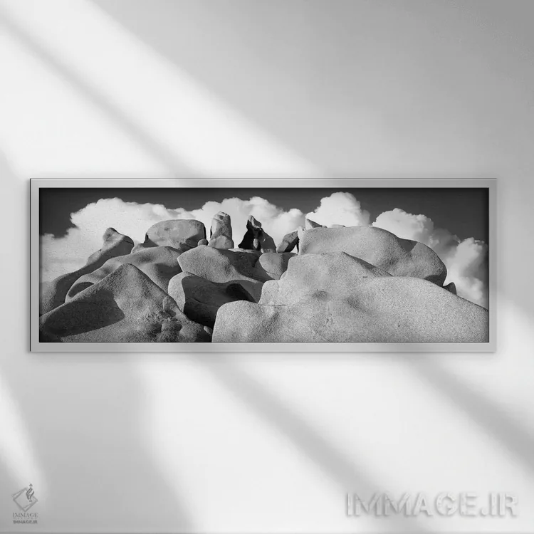تابلو دکوراتیو "سنگ های بزرگ، لندز اند، کابو سان لوکاس، باخا کالیفرنیا… اثر پانورامیک ایمجز - نمای قابدار سفید