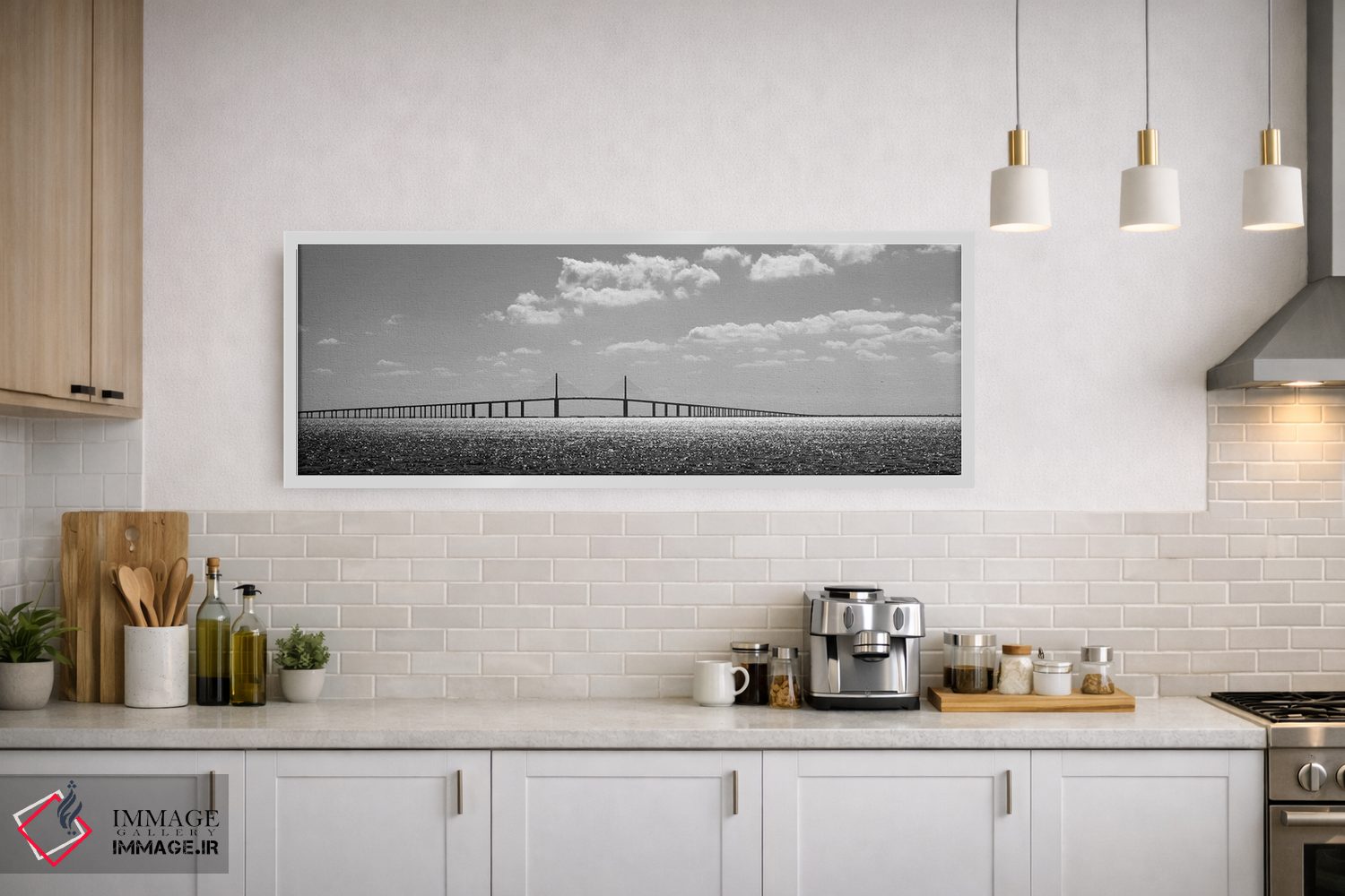 تابلو دکوراتیو "پل عبوری از یک خلیج، پل سان شاین اسکای وی، خلیج تمپا… اثر پانورامیک ایمجز - D1W