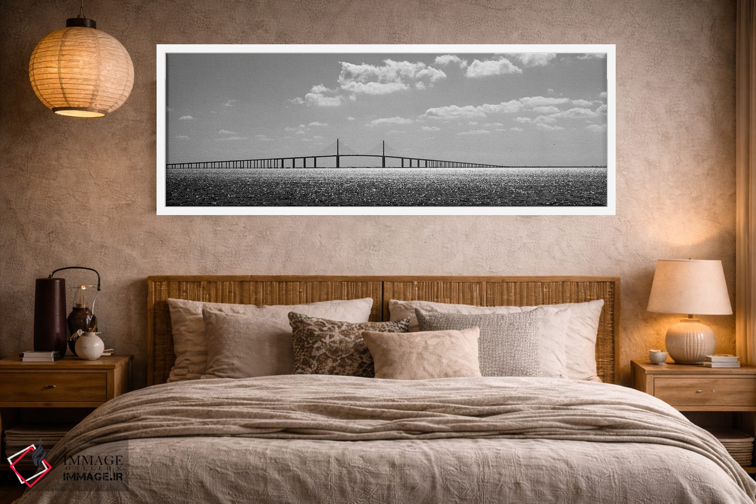 تابلو دکوراتیو "پل عبوری از یک خلیج، پل سان شاین اسکای وی، خلیج تمپا… اثر پانورامیک ایمجز - D4W