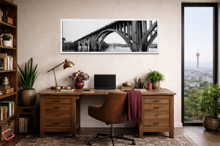 تابلو دکوراتیو "پل عبوری از رودخانه، پل خیابان هنلی، رودخانه تنسی، ناک… اثر پانورامیک ایمجز - D1W