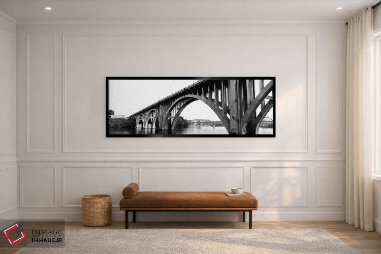 تابلو دکوراتیو "پل عبوری از رودخانه، پل خیابان هنلی، رودخانه تنسی، ناک… اثر پانورامیک ایمجز - D2B