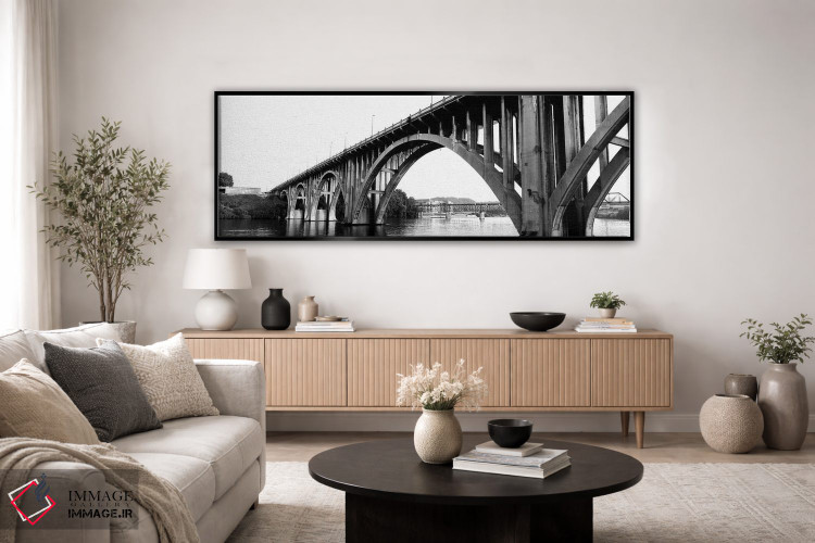 تابلو دکوراتیو "پل عبوری از رودخانه، پل خیابان هنلی، رودخانه تنسی، ناک… اثر پانورامیک ایمجز - D5B