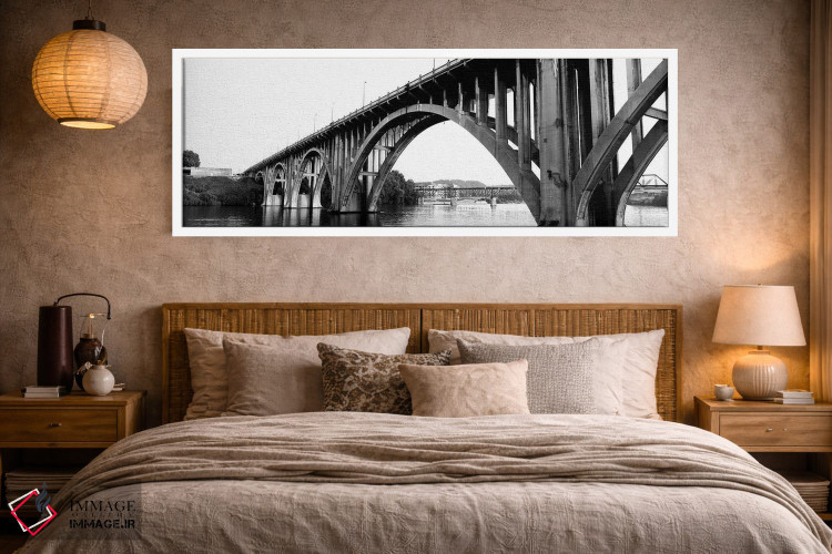 تابلو دکوراتیو "پل عبوری از رودخانه، پل خیابان هنلی، رودخانه تنسی، ناک… اثر پانورامیک ایمجز - D4W