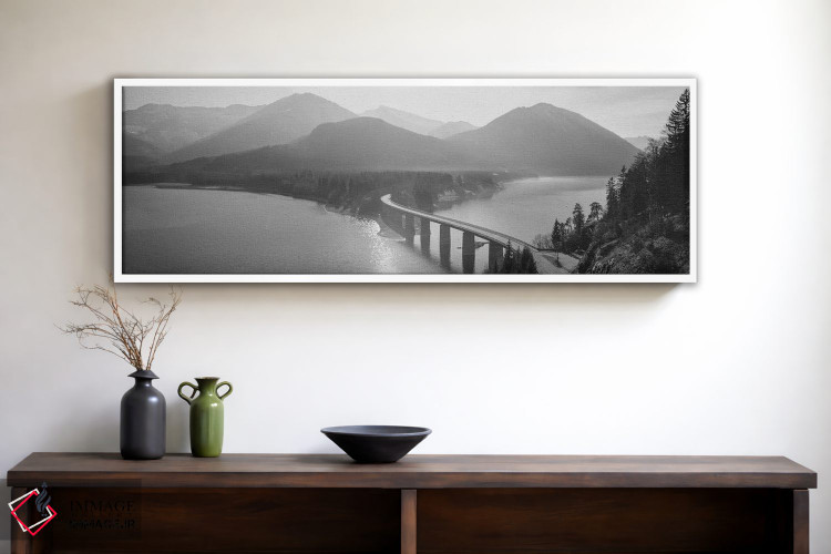 تابلو دکوراتیو "پل عبوری از دریاچه سیلوانشتاین، بایرن، آلمان" اثر پانورامیک ایمجز - D1W