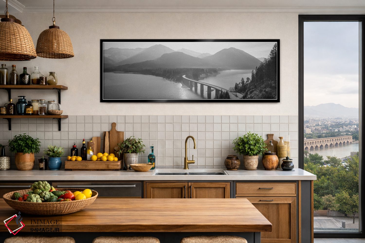 تابلو دکوراتیو "پل عبوری از دریاچه سیلوانشتاین، بایرن، آلمان" اثر پانورامیک ایمجز - D5B