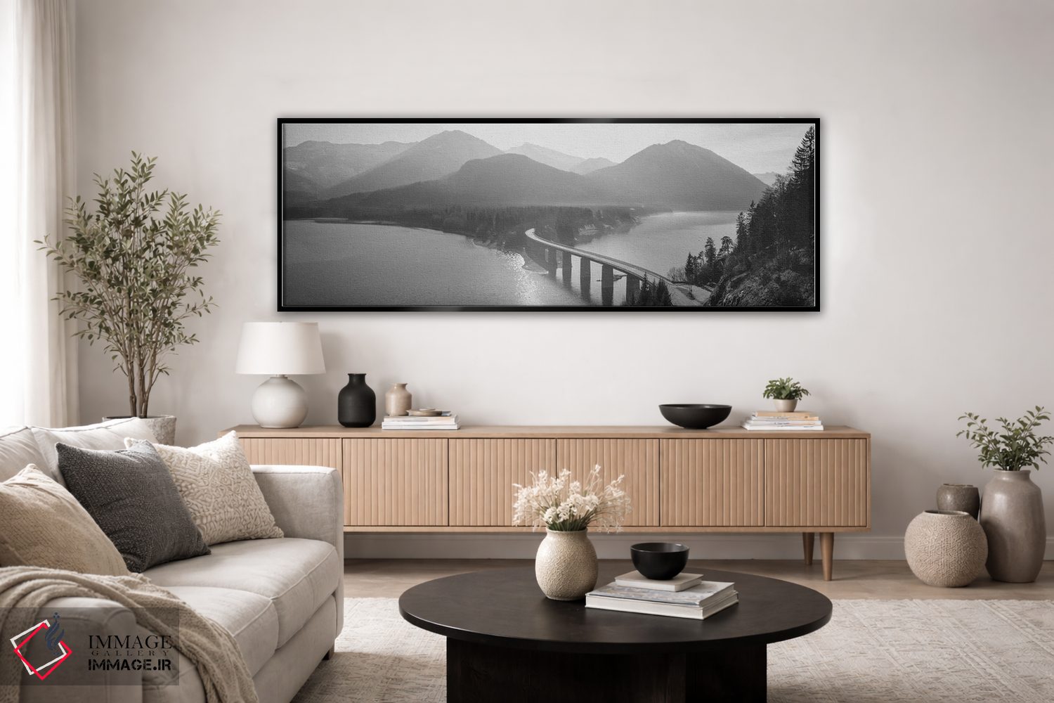 تابلو دکوراتیو "پل عبوری از دریاچه سیلوانشتاین، بایرن، آلمان" اثر پانورامیک ایمجز - D4B