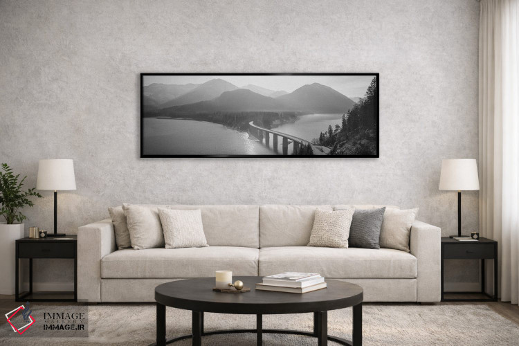 تابلو دکوراتیو "پل عبوری از دریاچه سیلوانشتاین، بایرن، آلمان" اثر پانورامیک ایمجز - D6B