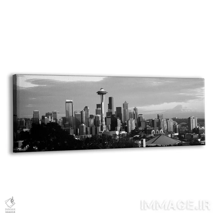 تابلو دکوراتیو "شهر دیده شده از تپه کوئین آن، فضای سوزنی، سیاتل، شهرست… اثر پانورامیک ایمجز - نمای پرسپکتیو محصول