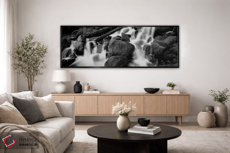 تابلو دکوراتیو "آبشار cascading در یک جنگل بارانی، پارک ملی المپیک، ای… اثر پانورامیک ایمجز - D5B